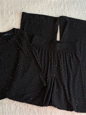 Rhinestone Tank Top and Pants Set 🖤